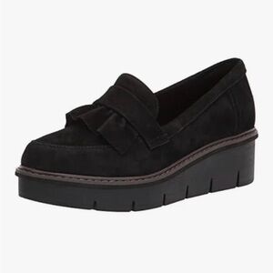 Women's Clark’s Black Suede Loafer Shoes